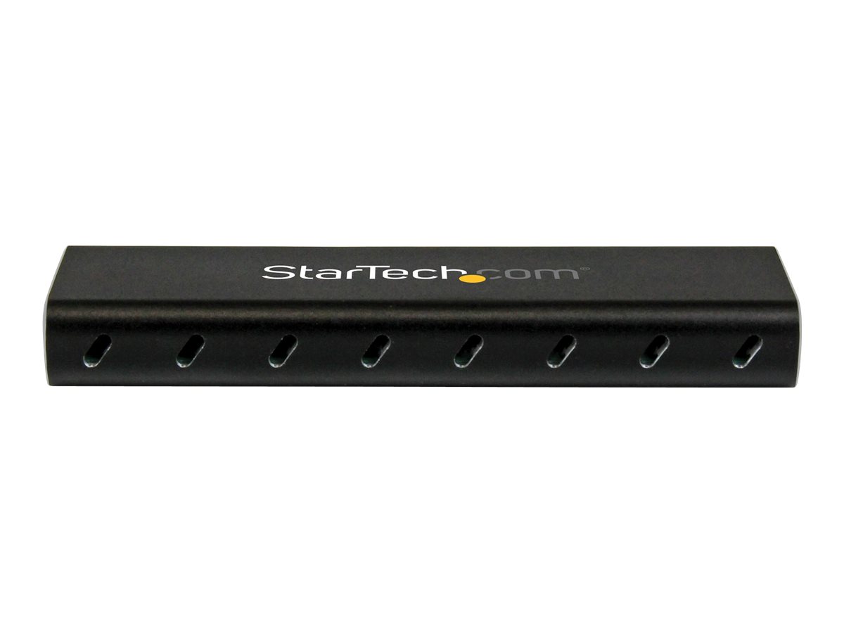 StarTech.com Adaptador SSD M.2 a USB 3.0 SuperSpeed UASP con Carcasa Protectora - Conversor NGFF de Unidad SSD - Caja de almacenamiento - M.2 - SATA 6Gb/s - USB 3.0 - negro