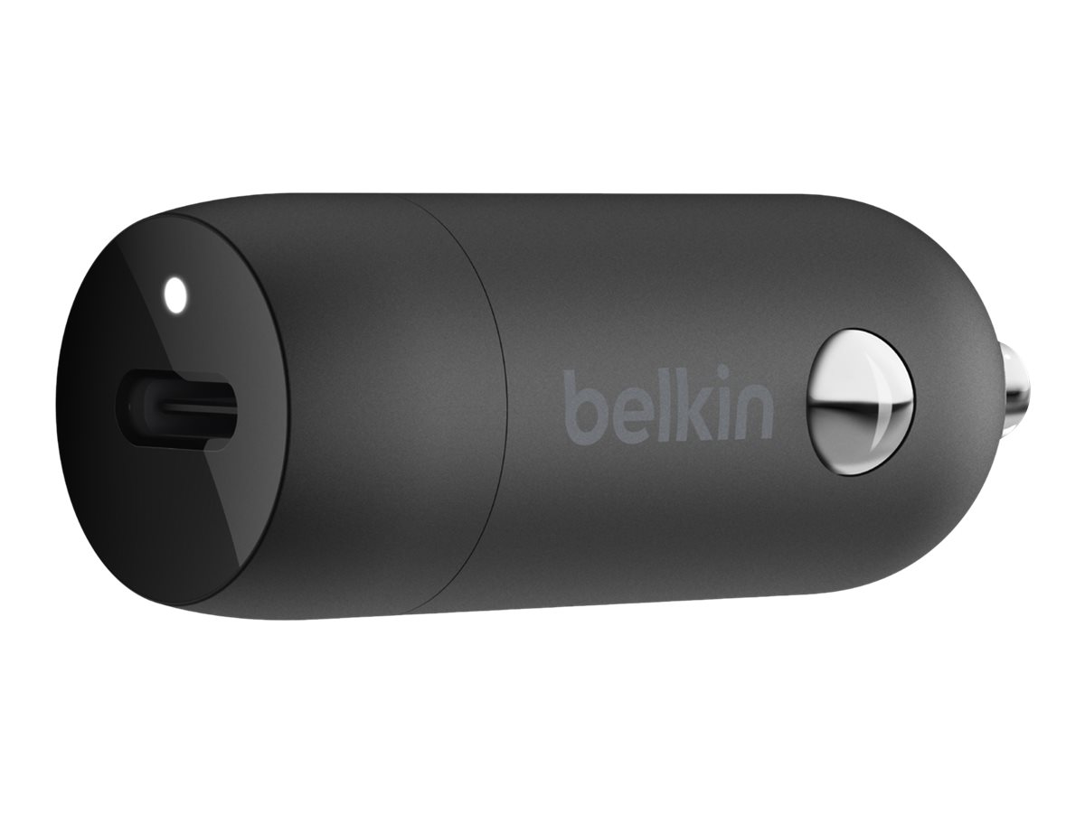 Belkin - Adaptador de corriente para el coche - 30 vatios - 3 A - Fast Charge (24 pin USB-C) - negro