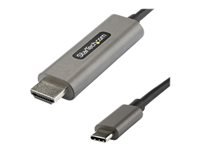 StarTech.com Cable 1m USB C a HDMI 4K de 60Hz con HDR10 - Adaptador de Vídeo USB Tipo C a HDMI 2.0b Ultra HD 4K - Convertidor USBC a HDMI HDR para Monitor o Pantalla - Modo Alternativo DP 1.4 HBR3 (CDP2HDMM1MH) - Cable adaptador - 24 pin USB-C macho a HDMI macho - 1 m - negro - compatibilidad con 4K, activo