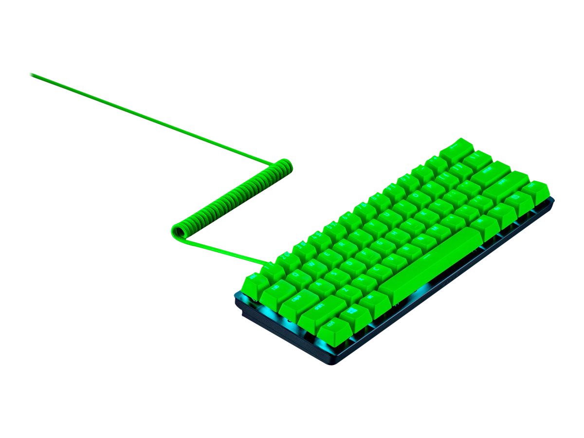 Razer - Set copertura teclado - verde razer - con cable trenzado