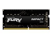 Kingston FURY Impact - DDR4 - módulo - 8 GB - SO-DIMM de 260 contactos - 3200 MHz / PC4-25600 - CL20 - 1.2 V - sin búfer - no ECC - negro