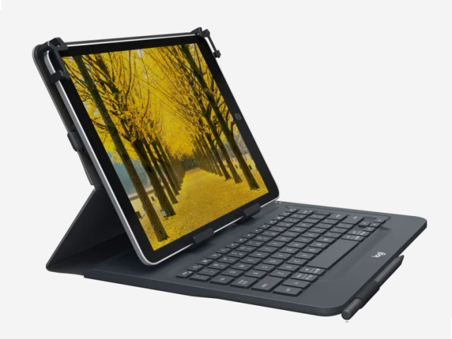 Logitech Universal Folio for 9-10 inch Tablets - Caja de teclado y folio - inalámbrico - Bluetooth 3.0 - No incluye pluma digital