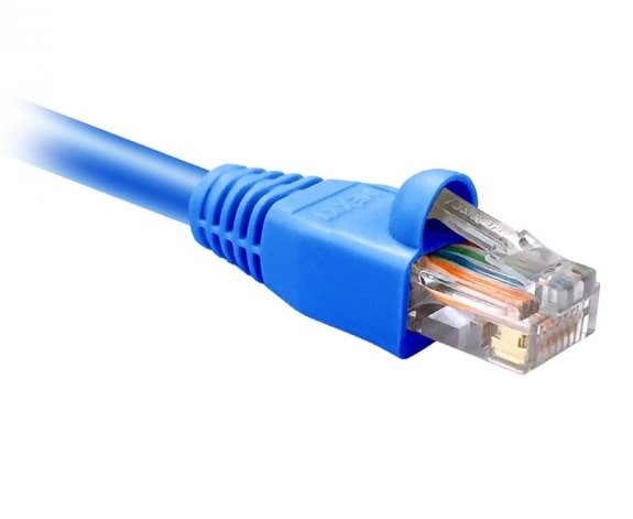 Nexxt - Cable de interconexión - RJ-45 (M) a RJ-45 (M) - 90 cm - UTP - CAT 5e - moldeado, trenzado - azul